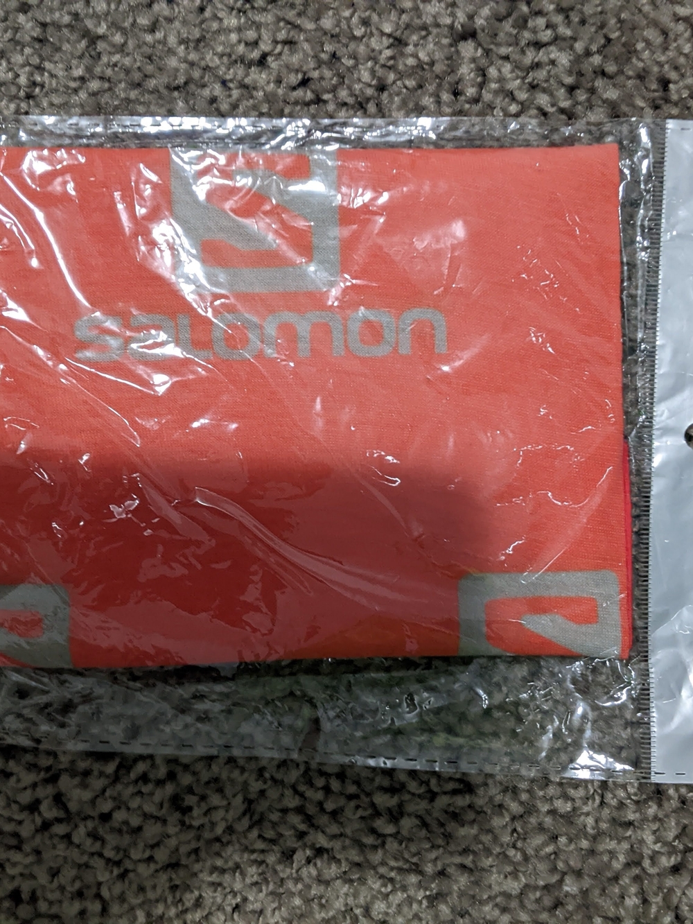 Salomon Coral Red Logo Neck Gaiter